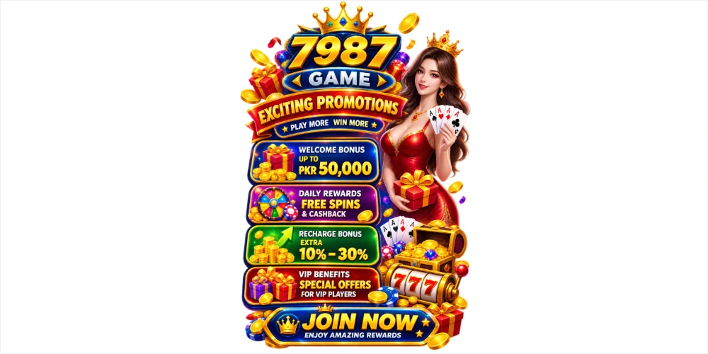 7987 game promotion screen image with a beautiful design.